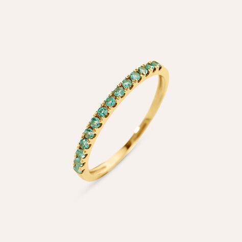 Anello Riviere Charlotte Oro Giallo Smeraldo - Anelli Riviere Donna | Stroili