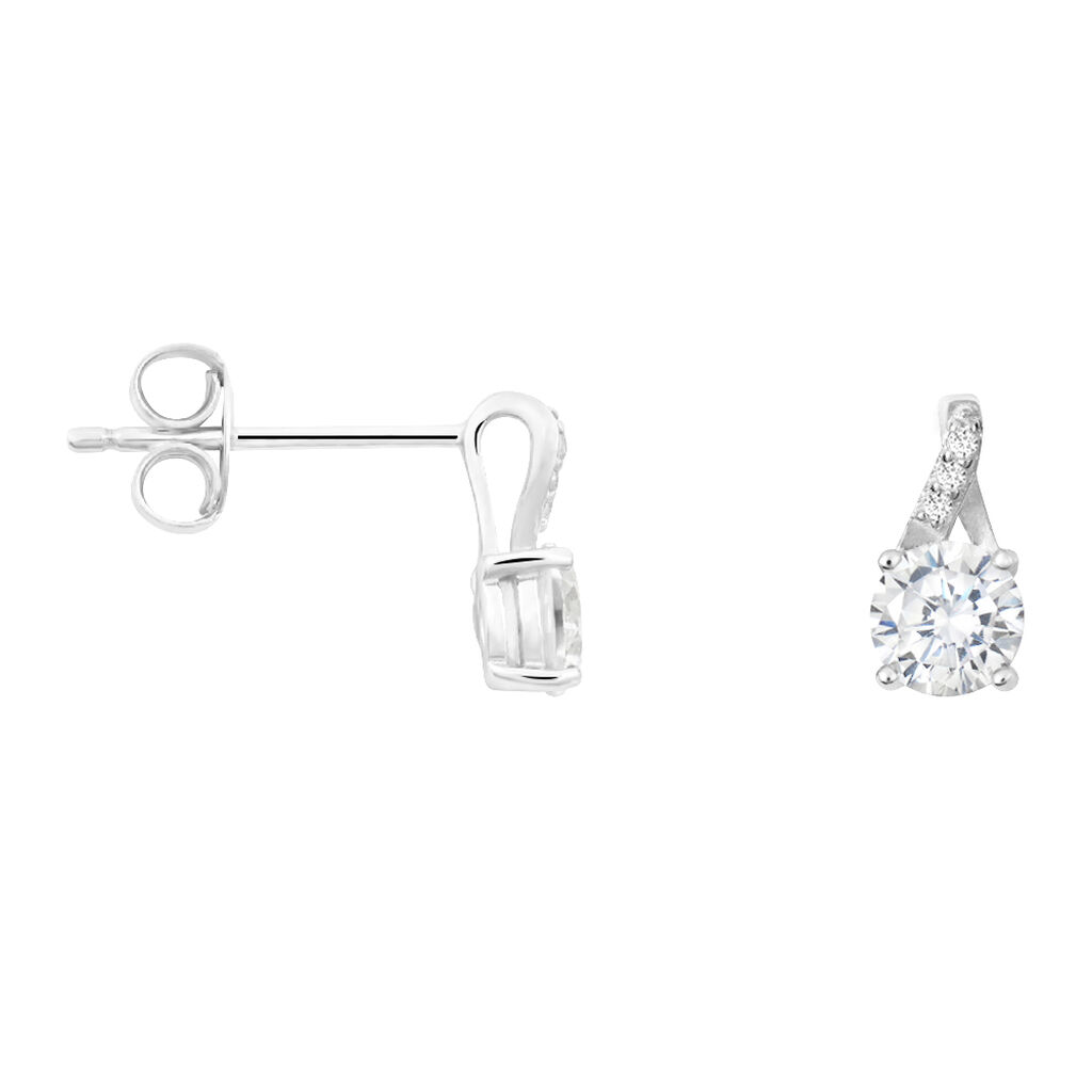 Orecchini Lobo Punto Luce Silver Elegance Argento Rodiato Cubic Zirconia - Orecchini a Lobo Donna | Stroili