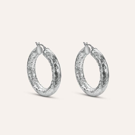 Orecchini A Cerchio Silver Collection Argento Rodiato - Orecchini a Cerchio Donna | Stroili