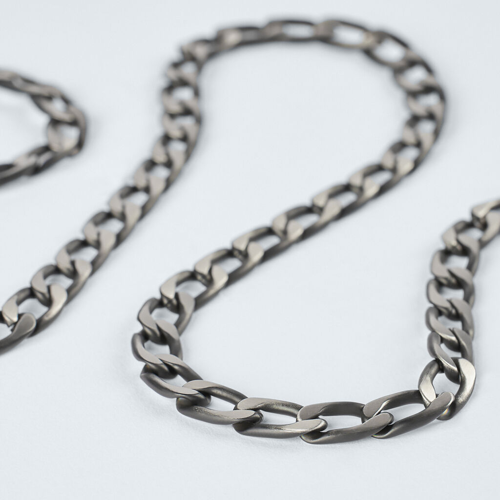 Catena Man Code Acciaio Nero