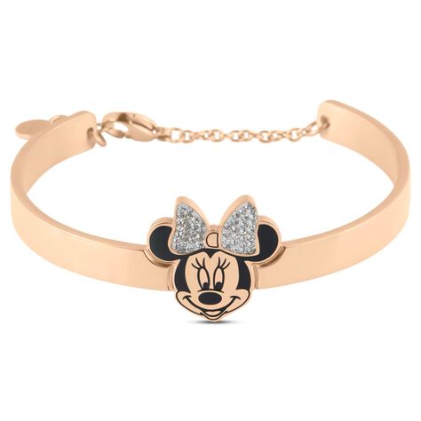 Bangle Mickey Mouse & Friends Acciaio Rosa Cristallo - Bracciali Rigidi Donna | Stroili