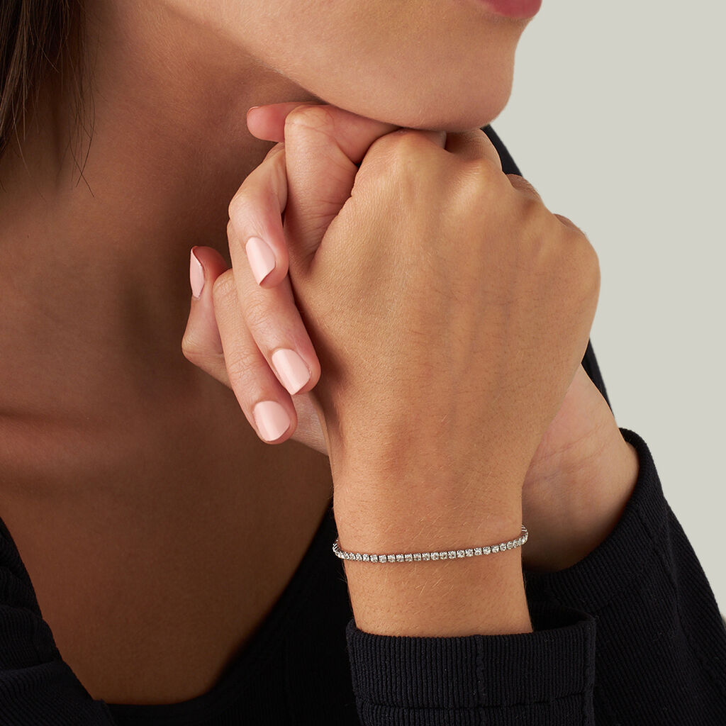 Bracciale Tennis Romantic Shine Metallo Cristallo - Bracciali Tennis Donna | Stroili