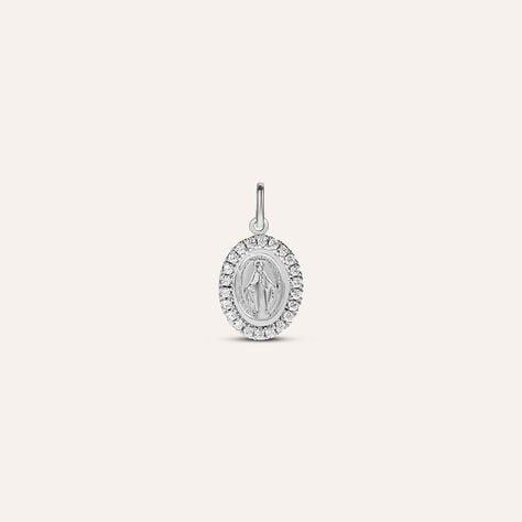 Pendente Holy Oro Bianco Cubic Zirconia - Ciondoli con Incisione Donna | Stroili