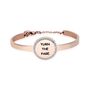 Bangle Turn the page in acciaio rosato e strass