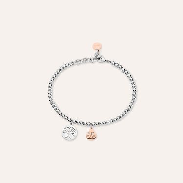 Bracciale Sunrise Acciaio Bicolore Bianco / Rosa Cristallo