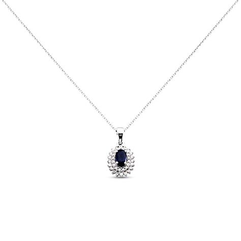 Collana Charlotte Oro Bianco Zaffiro Diamante - Collane Choker Donna | Stroili