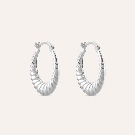 Orecchini A Cerchio Silver Collection Argento Rodiato - Orecchini a Cerchio Donna | Stroili