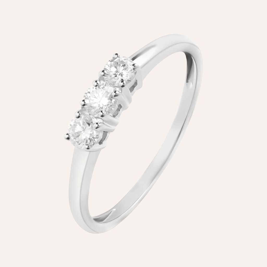 Anello Trilogy Firmamenti Oro Bianco Diamante