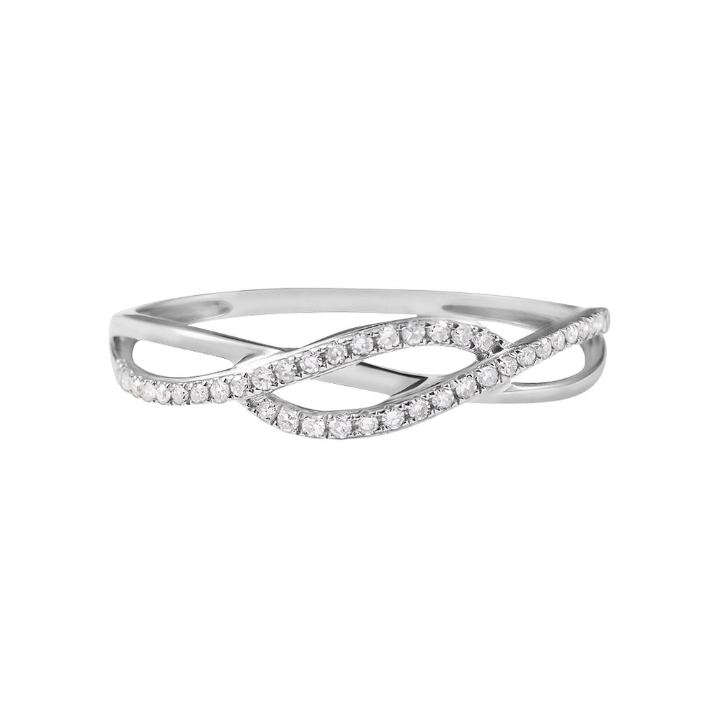 Anello Fascia Sophia Oro Bianco Diamante - Anelli con Pietre Donna | Stroili