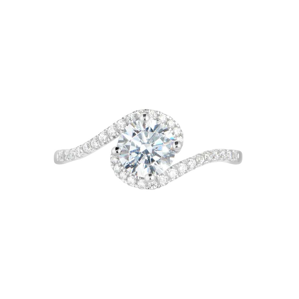 Anello Solitario Claire Oro Bianco Cubic Zirconia - Anelli con Pietre Donna | Stroili