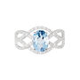 Anello Am&eacute;lie Oro Bianco Topazio Cubic Zirconia