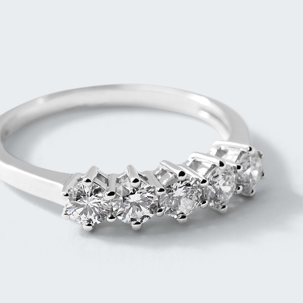 Anello Riviere Firmamenti Oro Bianco Diamante - Anelli Riviere Donna | Stroili