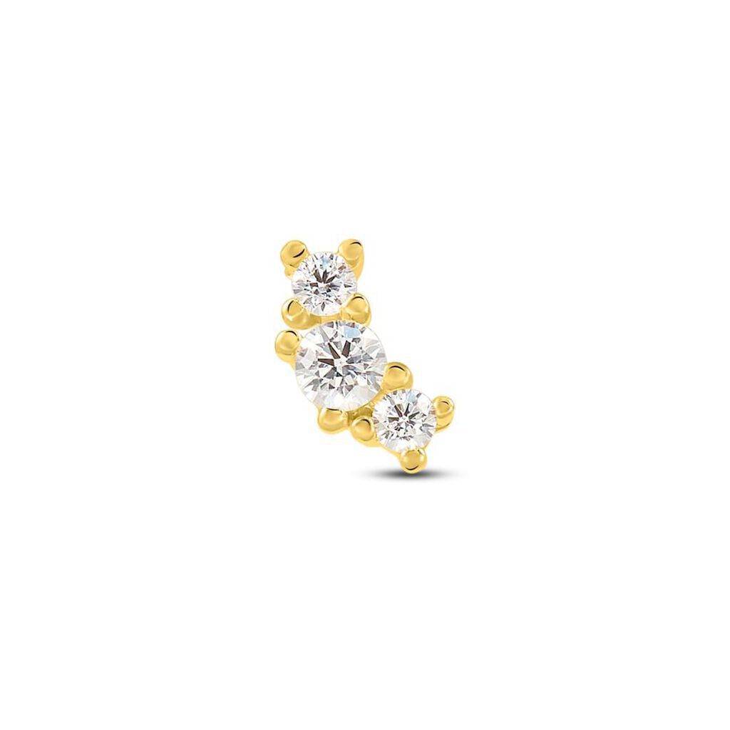 Piercing Orecchio Tragus Helix Conch Ear Shine Oro Giallo Cubic Zirconia - Piercing Orecchio Donna | Stroili