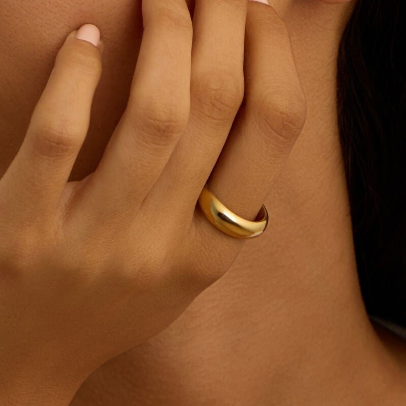 Anello Fascia Radiance Acciaio Dorato - Anelli Donna | Stroili