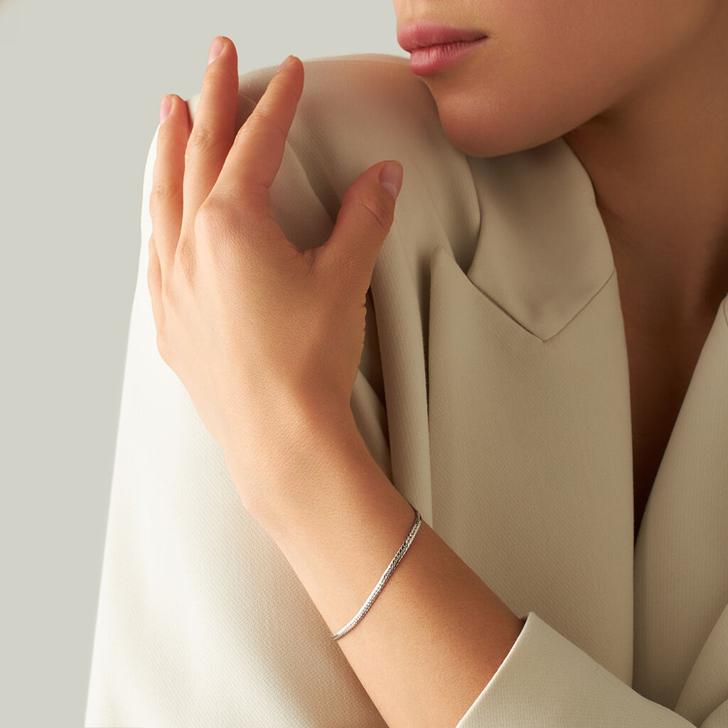 Bracciale Catena Colette Oro Bianco - Bracciali Donna | Stroili