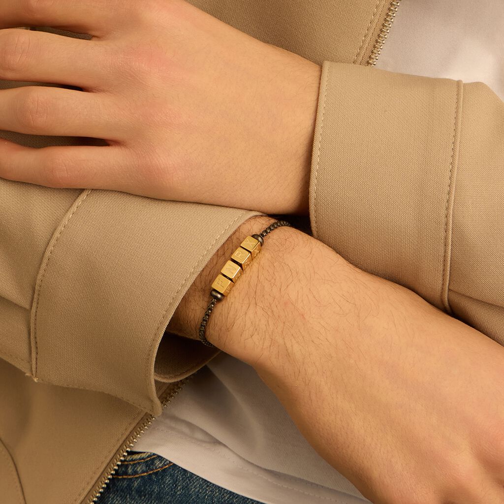 Bead Essential Code Acciaio Dorato