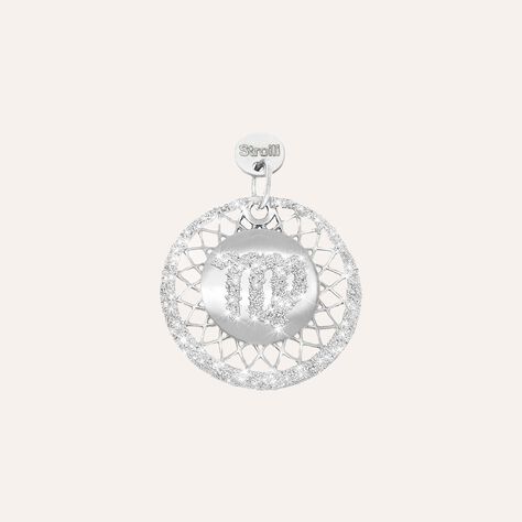 Vergine. Charm in argento 925 rodiato e glitter - Charms  | Stroili
