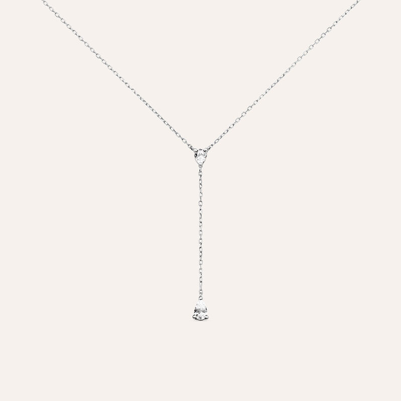 Collana Claire Oro Bianco Cubic Zirconia - Collane Donna | Stroili