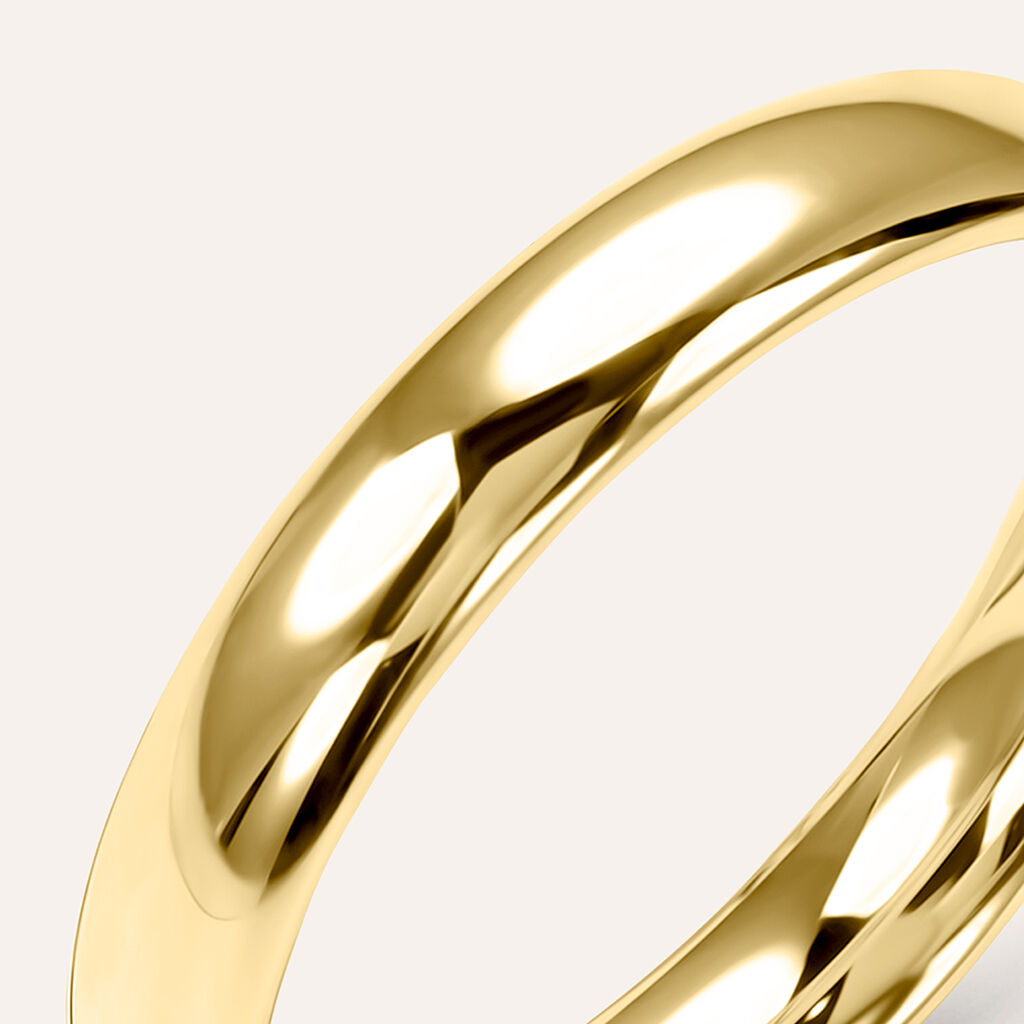 Fede Comoda Leggera 3.5 mm Oro Giallo - Anelli con Incisione Unisex | Stroili