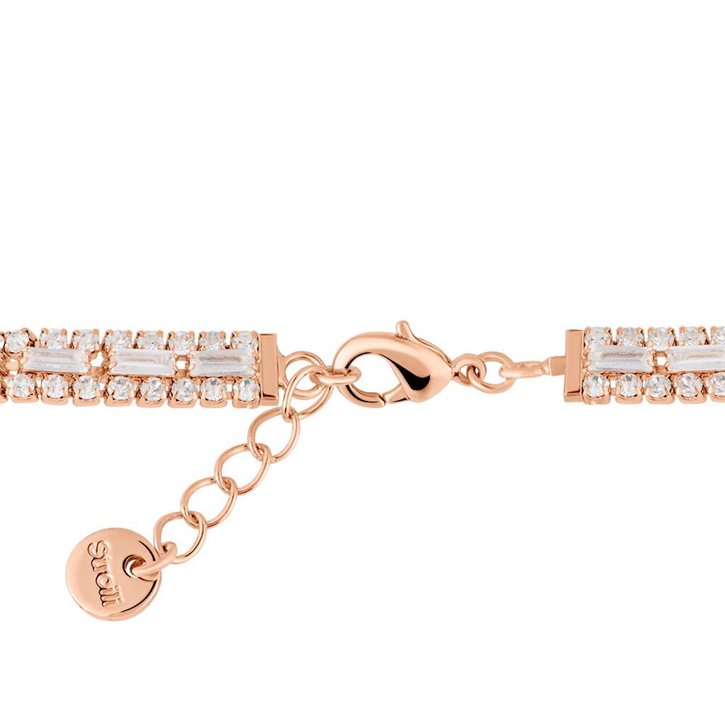 Bracciale Tennis Romantic Shine Metallo Rosa Cristallo - Bracciali Tennis Donna | Stroili