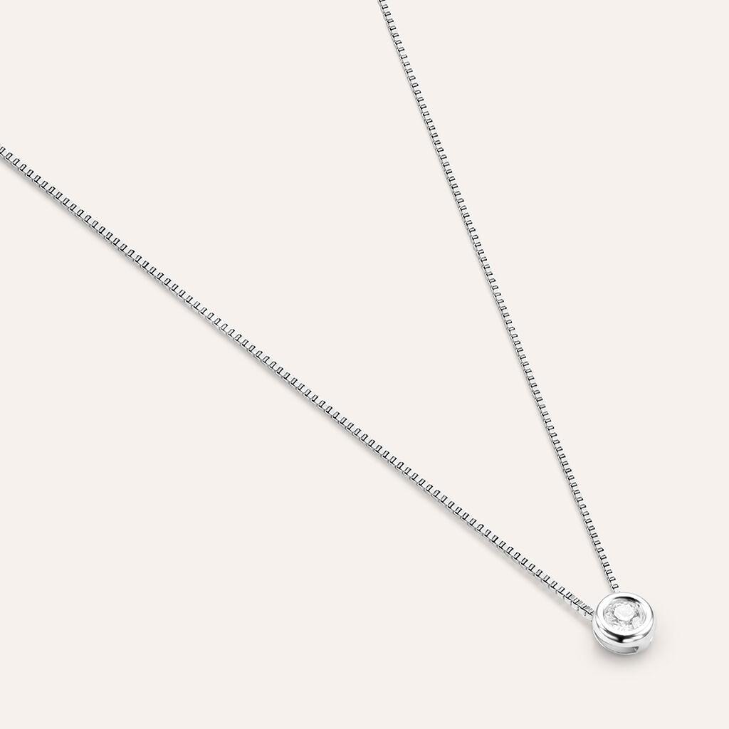 Collana Punto Luce Firmamenti Oro Bianco Diamante