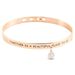 Bangle Lady Message Acciaio Rosato Friendship e Cristalli - Bracciali Donna | Stroili