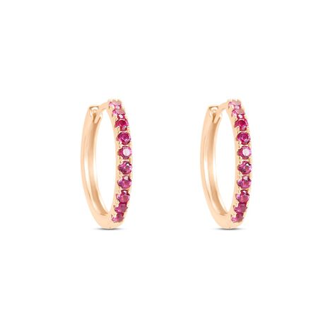 Orecchini A Cerchio Silver Rainbow Argento Rosa Cubic Zirconia - Orecchini a Cerchio Donna | Stroili