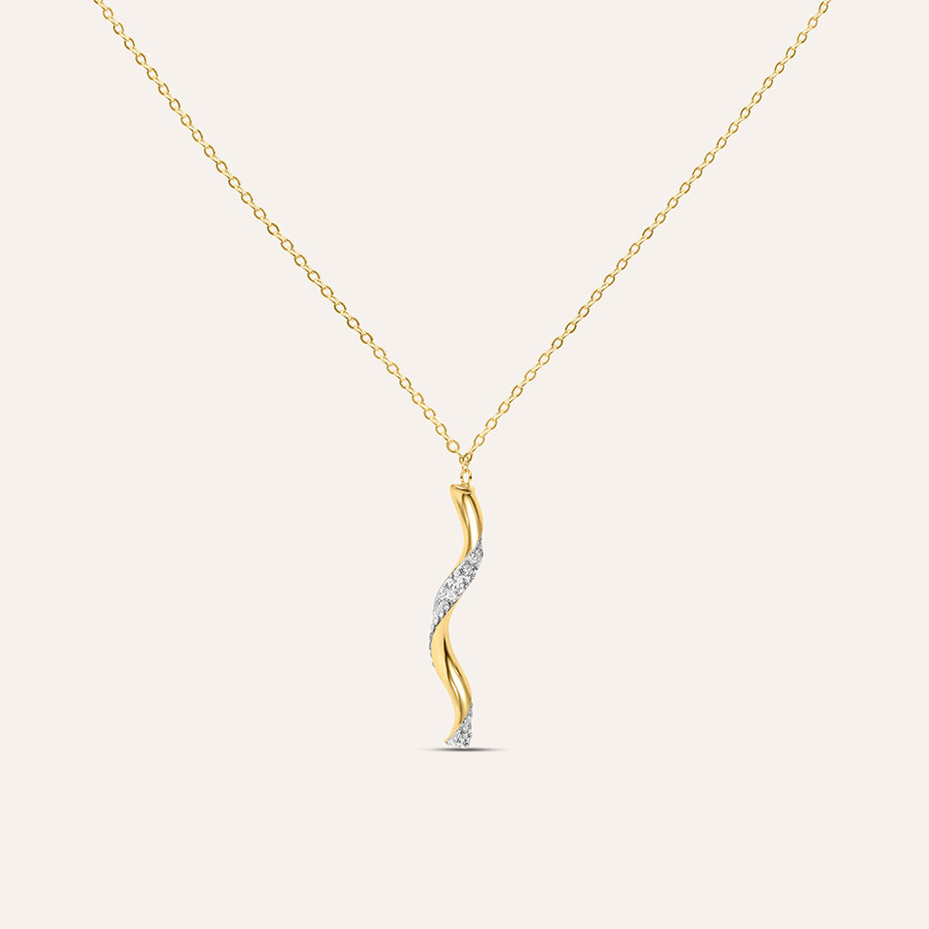 Collana Christelle Oro Giallo Cristallo