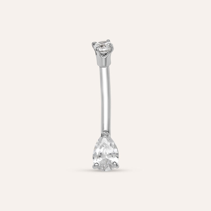 Piercing Ombelico Bon Ton Oro Bianco Cubic Zirconia - Gioielli Donna | Stroili