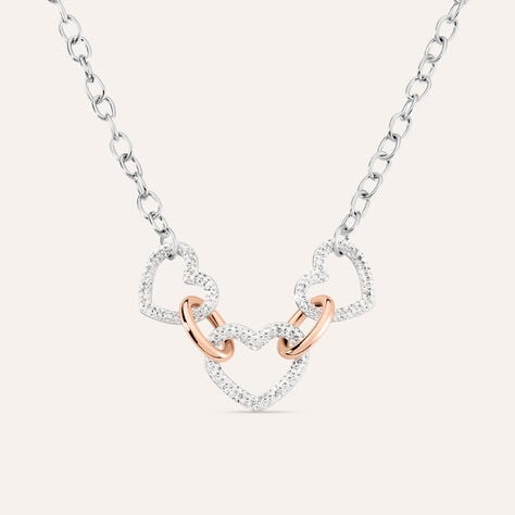 Collana Aura Acciaio Bicolore Bianco / Rosa Cristallo - Collane Donna | Stroili