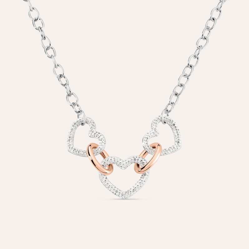 Collana Aura Acciaio Bicolore Bianco / Rosa Cristallo - Collane Donna | Stroili