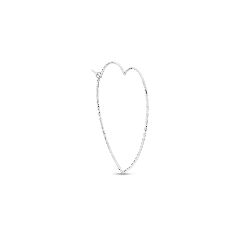 Mono Orecchino A Cerchio Silver Collection Argento Rodiato