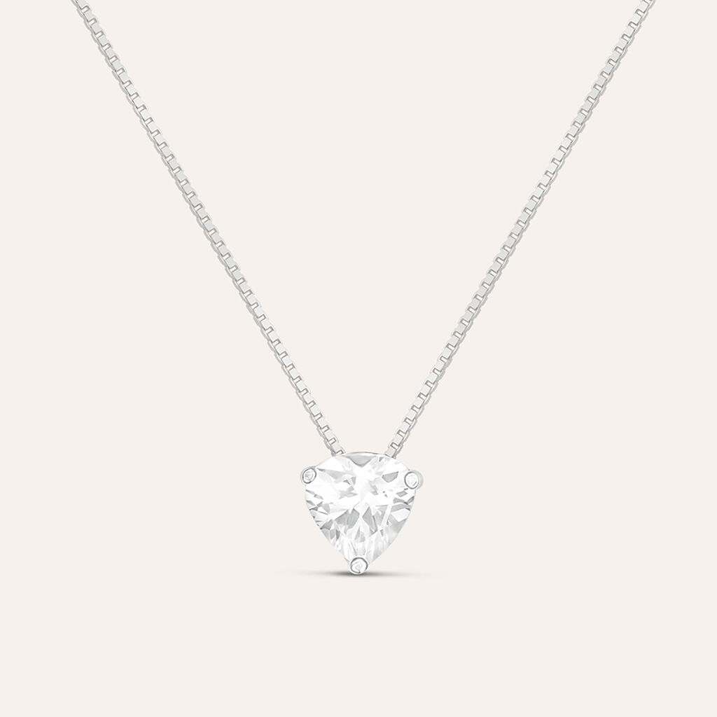 Collana Punto Luce Claire Oro Bianco Cubic Zirconia