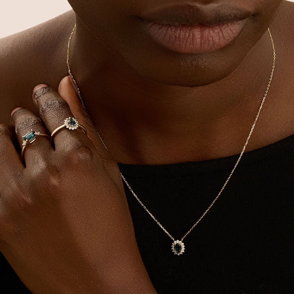 Collana Amélie Oro Giallo Topazio Cubic Zirconia