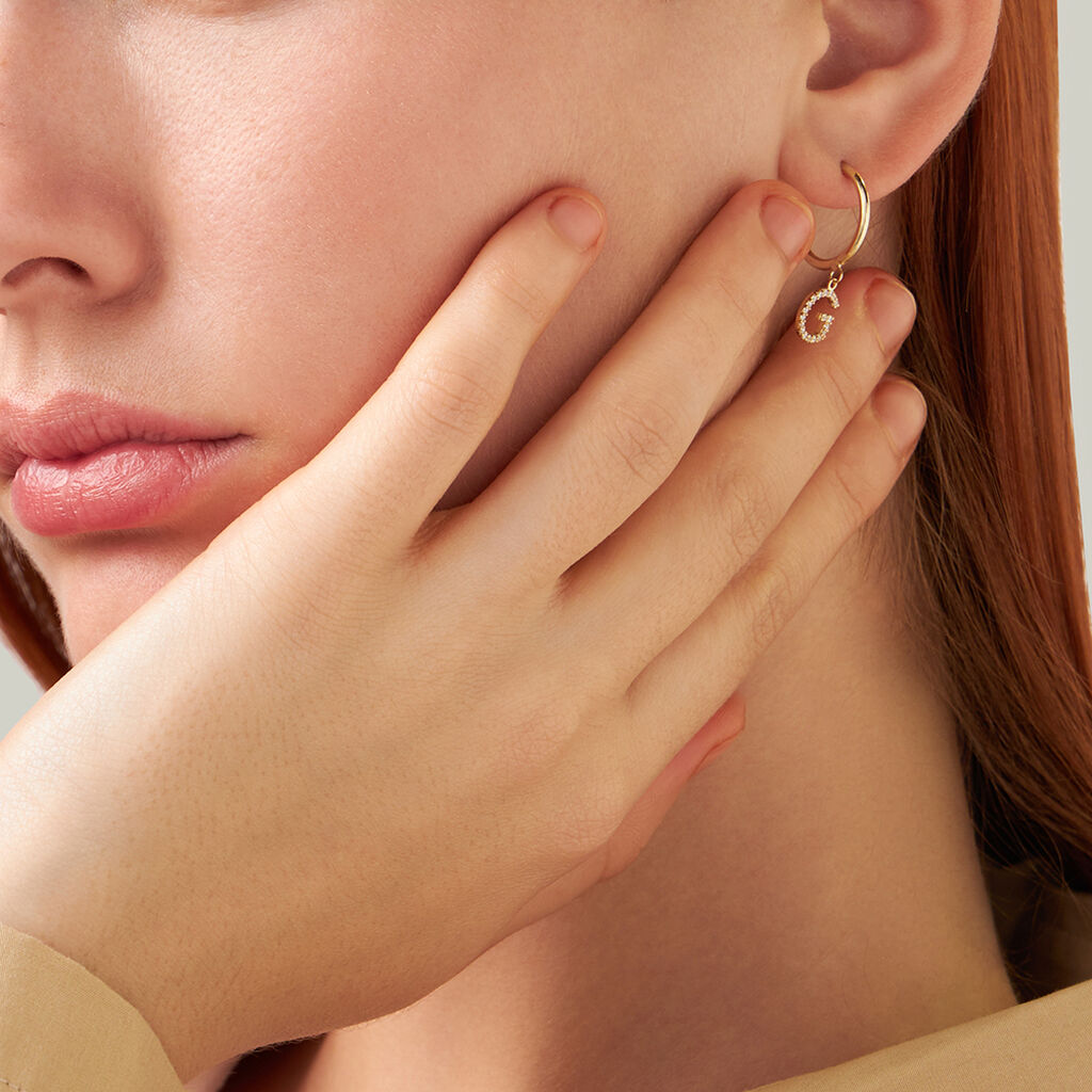 Mono Orecchino A Cerchio Toujours Oro Giallo Cubic Zirconia - Mono Orecchino Donna | Stroili
