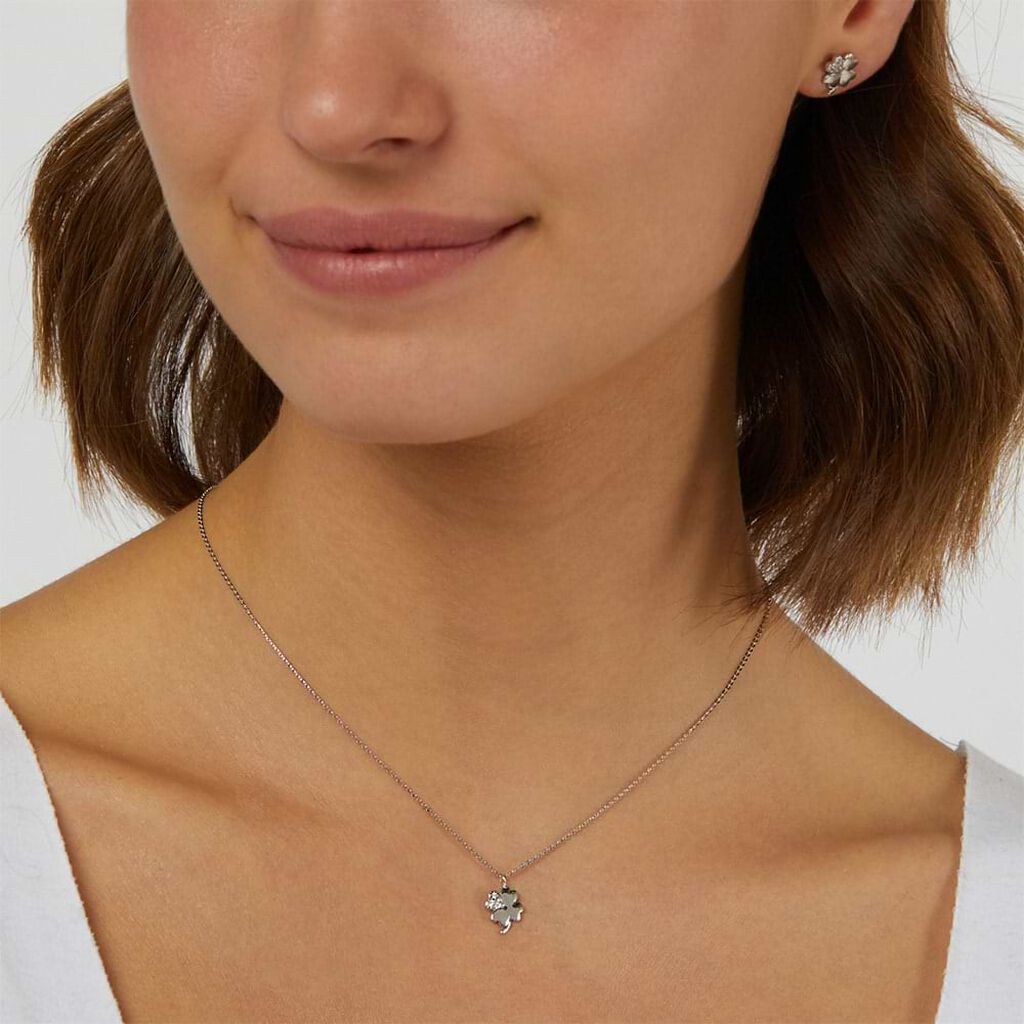 Collana Claire Oro Bianco Cubic Zirconia - Collane Donna | Stroili