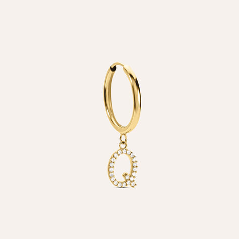 Mono Orecchino A Cerchio Toujours Oro Giallo Cubic Zirconia - Mono Orecchino Donna | Stroili
