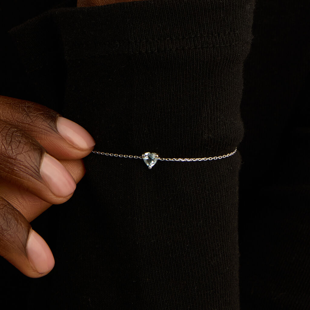 Bracciale Punto Luce Amélie Oro Bianco Topazio