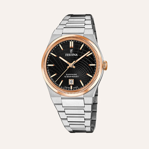 Orologio Al Quarzo Festina Swiss Made Riv&eacute; F20065/4 - Orologi con Datario Uomo | Stroili