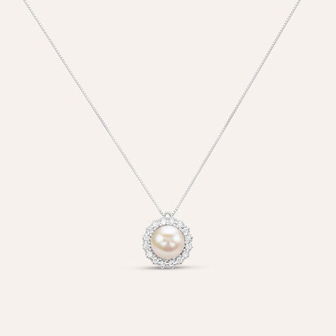 Collana Gold Pearls Oro Bianco Perla D'Acqua Dolce Diamante - Collane Donna | Stroili