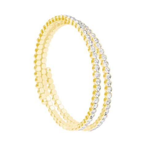 Bracciale bangle in metallo dorato e cristalli - Bracciali Donna | Stroili