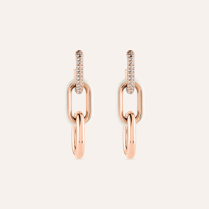 Orecchini Pendenti Lady Sweet Acciaio Rosa Cristallo - Orecchini Pendenti Donna | Stroili