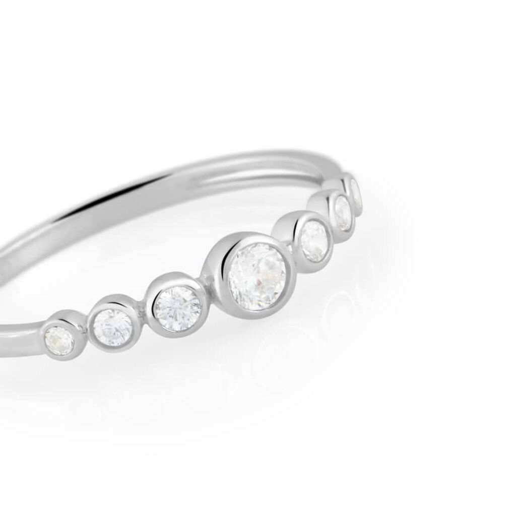 Anello Riviere Claire Oro Bianco Cubic Zirconia - Anelli Riviere Donna | Stroili