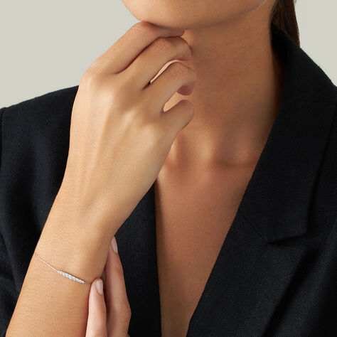 Bracciale Claire Oro Bianco Cubic Zirconia - Bracciali Amicizia Donna | Stroili