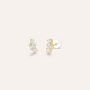 Orecchini Lobo Trilogy Bon Ton Oro Giallo Cubic Zirconia