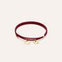 Choker Magnetico Cordino Burgundy e Acciaio Dorato