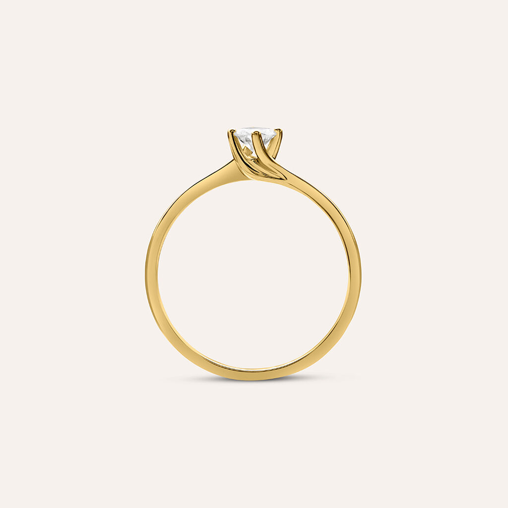 Anello Solitario Valentino Firmamenti Oro Giallo Diamante - Anelli con Pietre Donna | Stroili