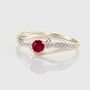 Anello Solitario Charlotte Oro Giallo Rubino
