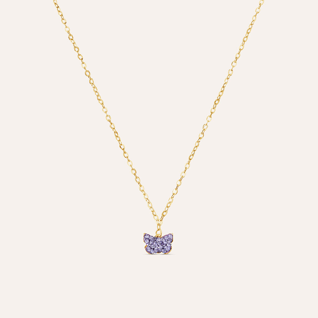 Collana Mon Petit Oro Giallo Cristallo