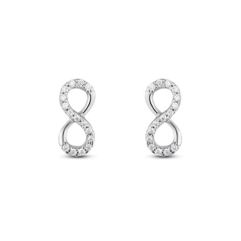 Orecchini Lobo Claire Oro Bianco Cubic Zirconia - Orecchini a Lobo Donna | Stroili